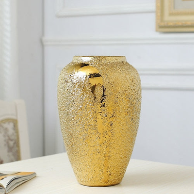 Homio Decor Decorative Accessories Medium Golden Platter Vase