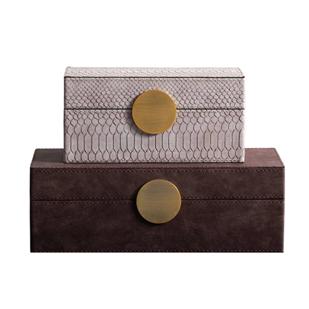 Homio Decor Decorative Accessories Metal Disk Lock Jewelry Box