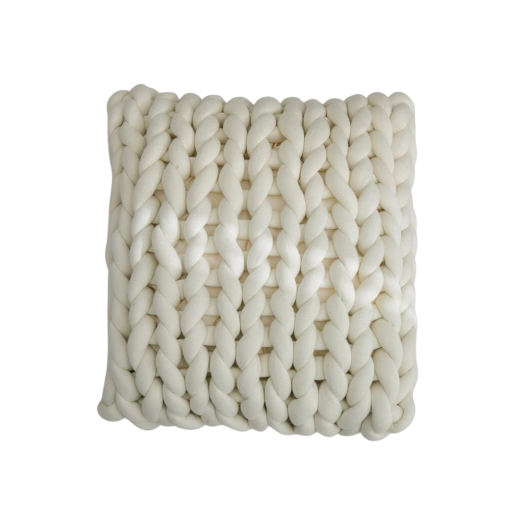Homio Decor Decorative Accessories Milk White / 40x40cm Handmade Chunky Knitted Pillow Cover