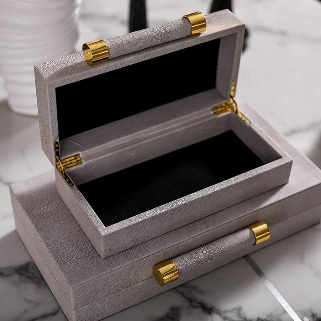 Homio Decor Decorative Accessories Minimalist Leather Jewelry Box