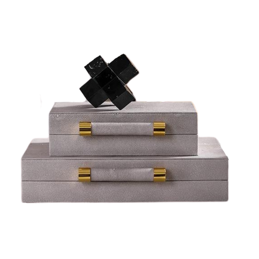 Homio Decor Decorative Accessories Minimalist Leather Jewelry Box