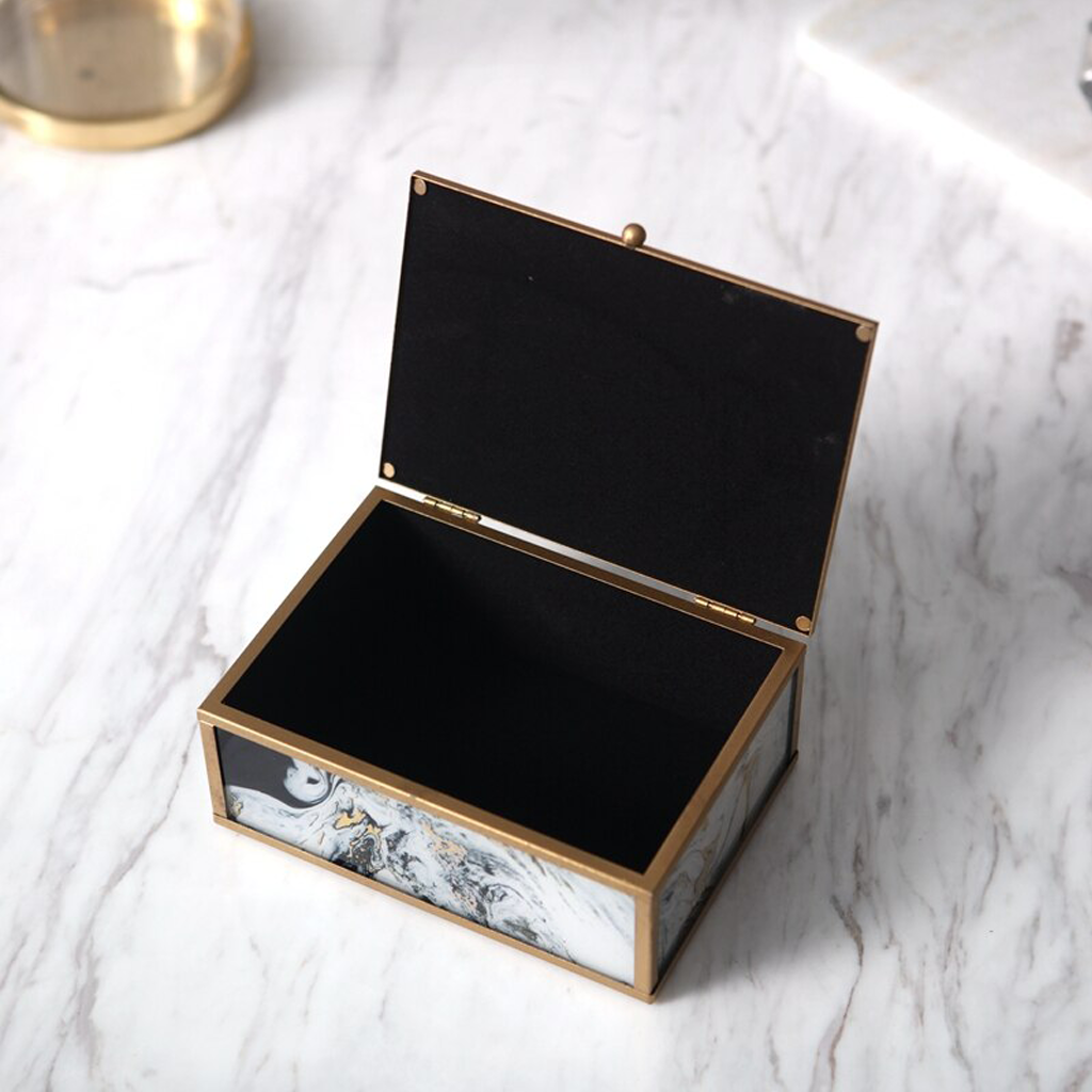 Homio Decor Decorative Accessories Modern Agate Jewelry Box