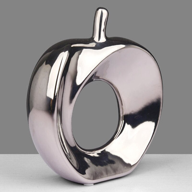 Homio Decor Decorative Accessories Silver Modern Apple Ornament