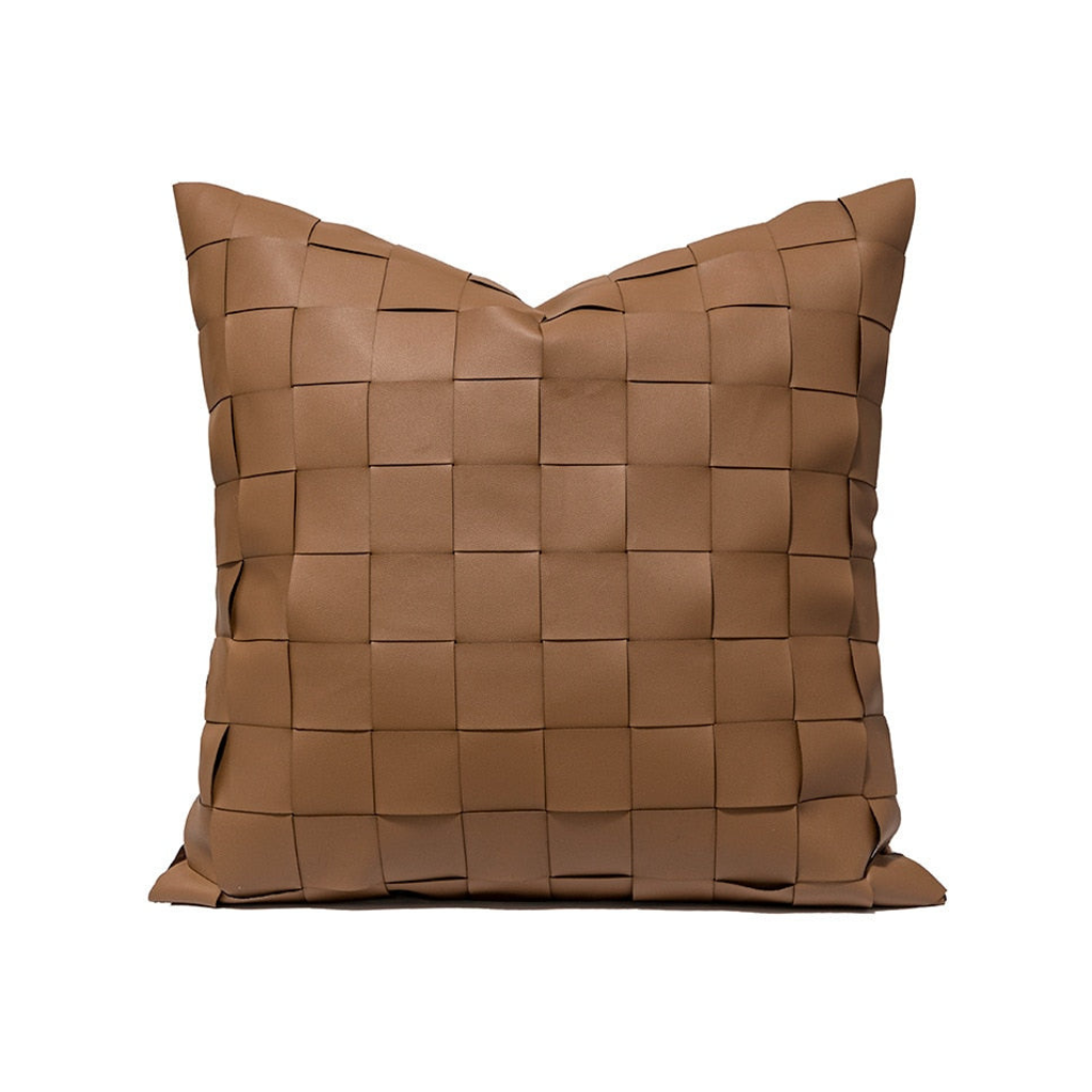 Homio Decor Decorative Accessories Style 3 / 45x45cm Nordic Knitted Leather Pillow Case