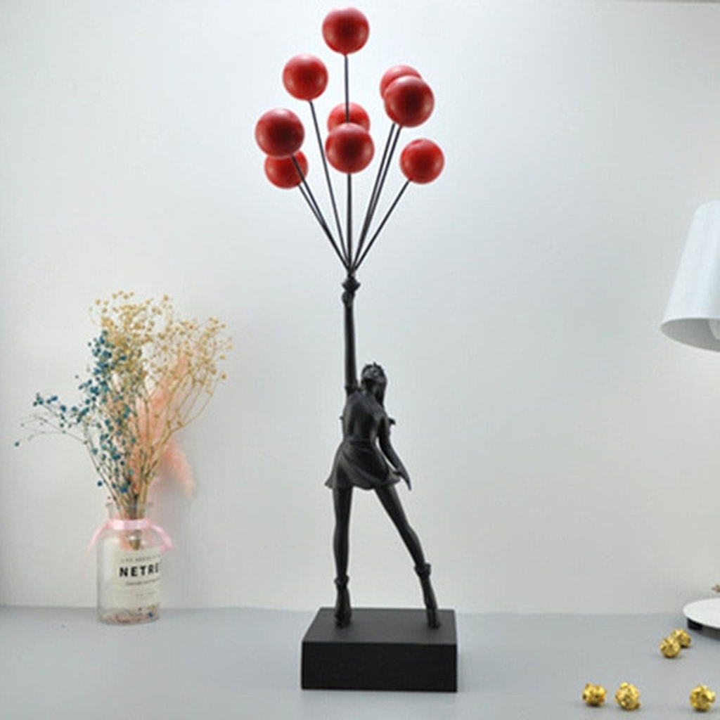 Homio Decor Decorative Accessories Style C Balloon Girl Statue