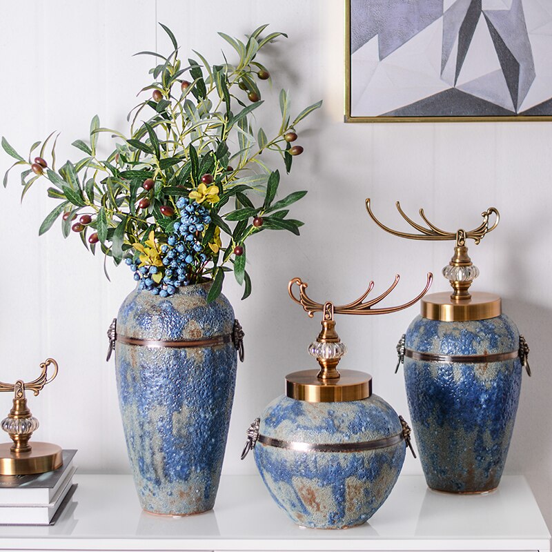 Homio Decor Decorative Accessories Traditional Chinese Ceramic Vase