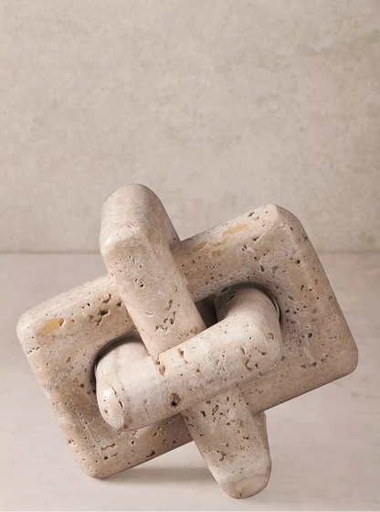 Homio Decor Decorative Accessories Travertine Link Chain Decoration