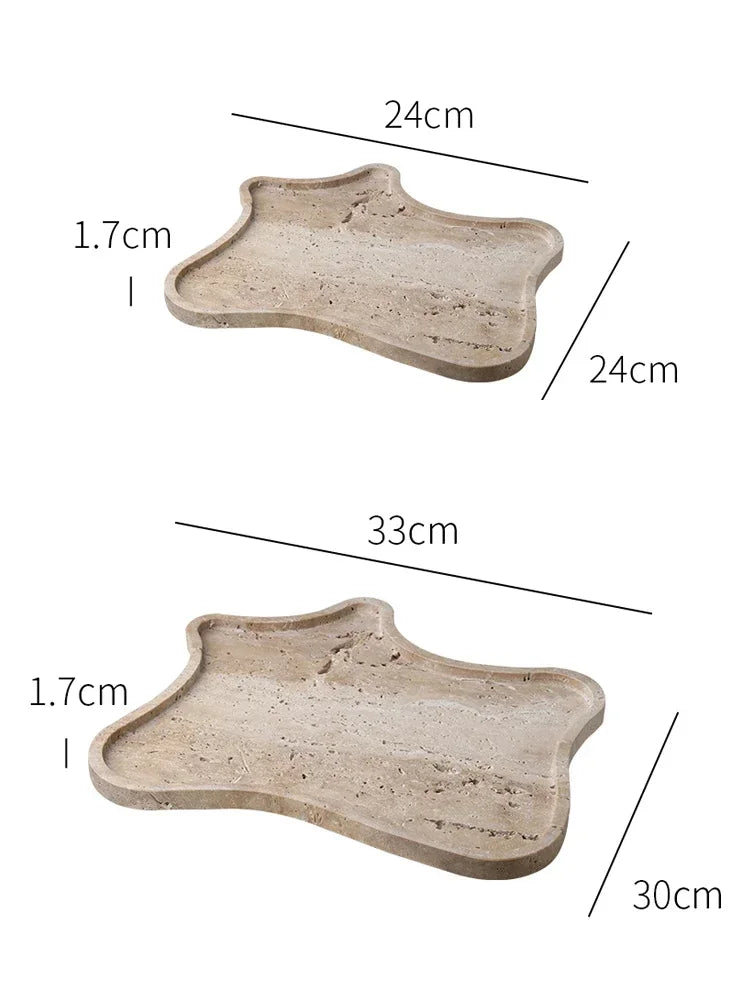 Homio Decor Decorative Accessories Travertine Stone Tray