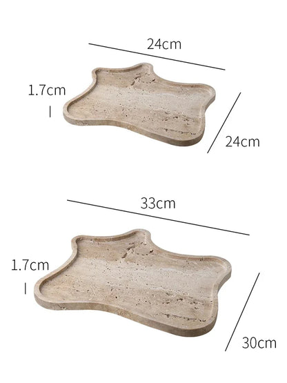 Homio Decor Decorative Accessories Travertine Stone Tray