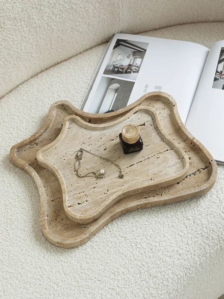 Homio Decor Decorative Accessories Travertine Stone Tray