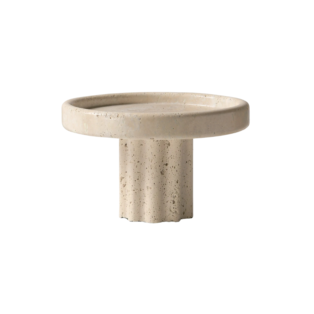 Homio Decor Decorative Accessories Travertine Tray with Legs