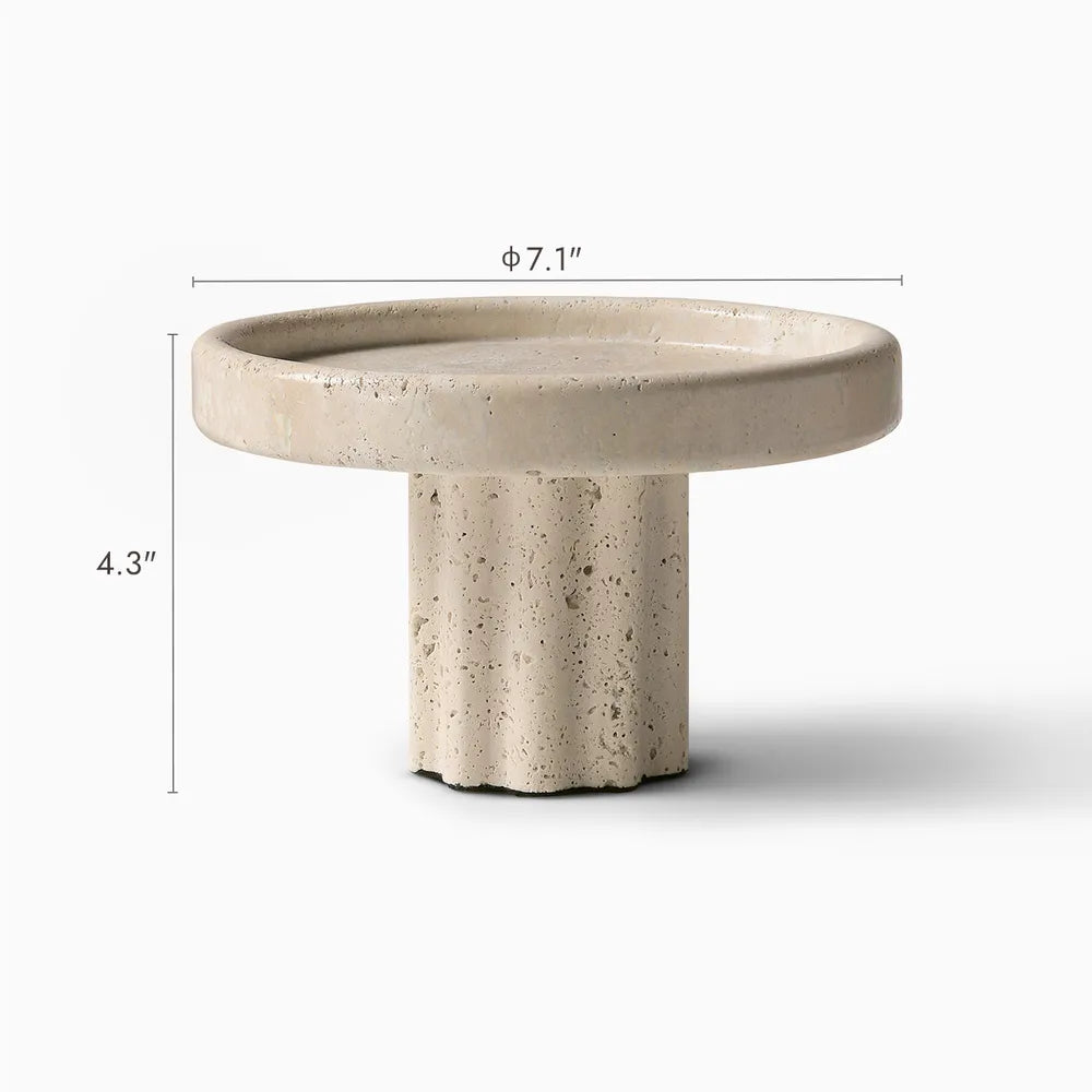 Homio Decor Decorative Accessories Travertine Tray with Legs