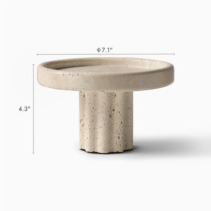 Homio Decor Decorative Accessories Travertine Tray with Legs