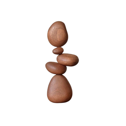 Solid Wood Stone Art Ornaments - Homio Decor