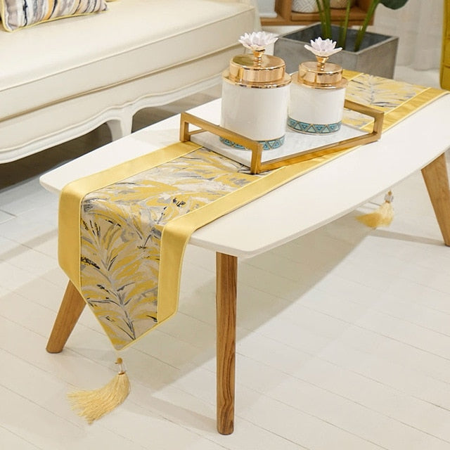 Homio Decor Dining Room 30x150cm / Yellow Luxury Yellow Table Runner