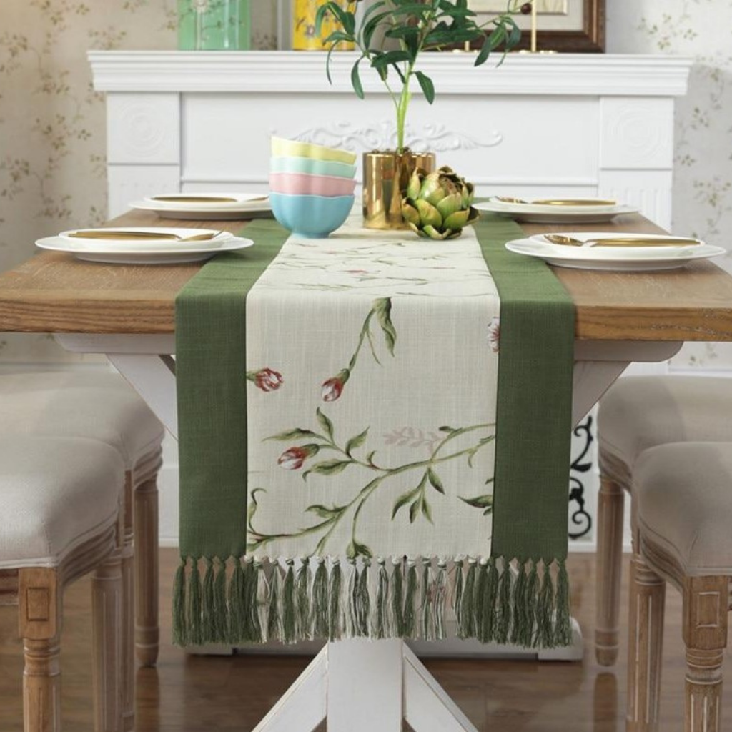 Homio Decor Dining Room 38x220cm Elegant Spring Table Runner