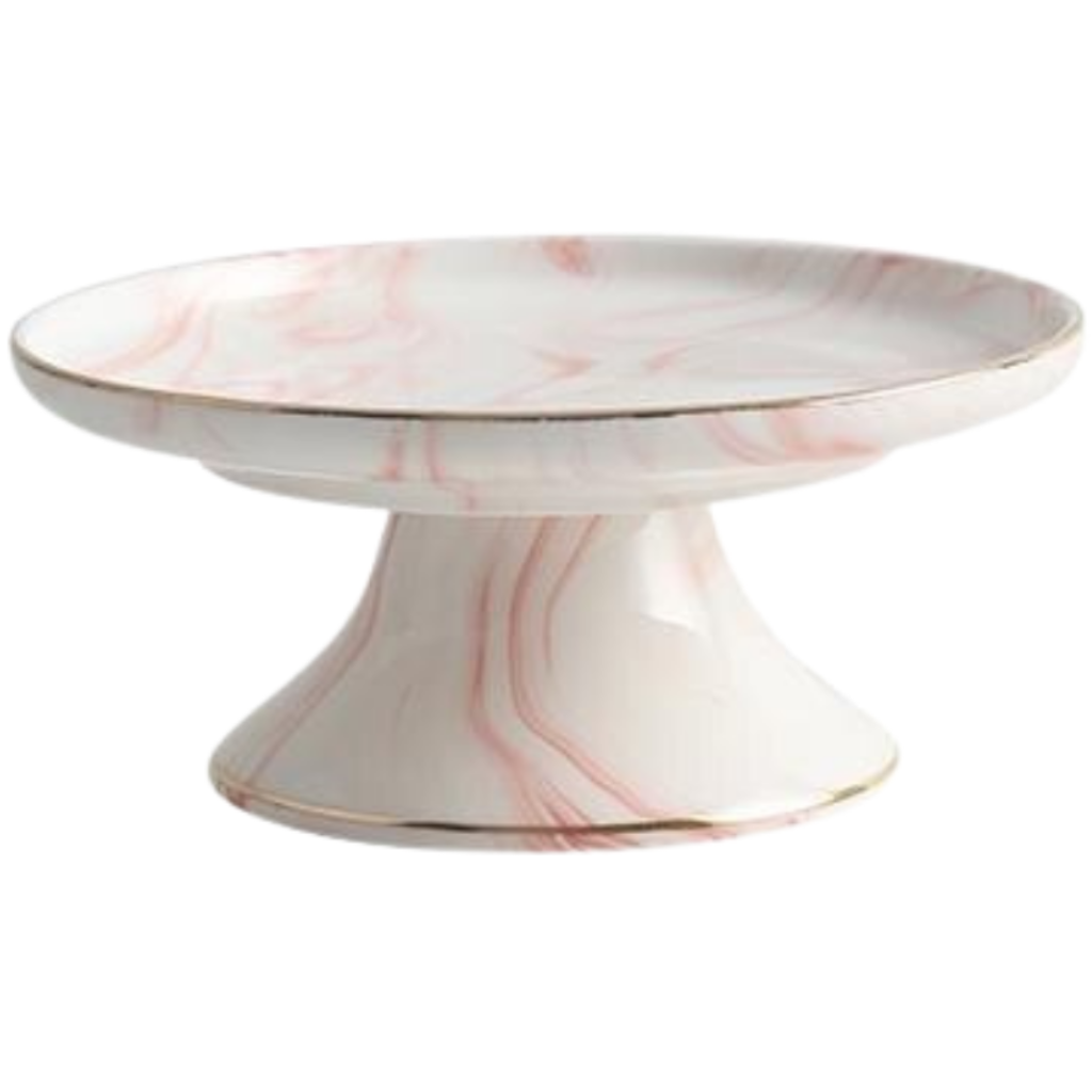 Homio Decor Dining Room 9x20cm / Pink High-Foot Ceramic Dessert Tray