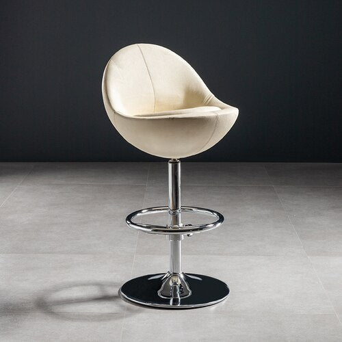 Homio Decor Dining Room Beige / 75cm Luxury Hotel Lobby Style Bar Chair
