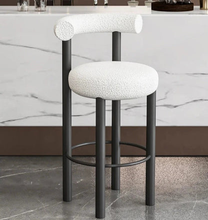 Homio Decor Dining Room Boucle Bar Stool