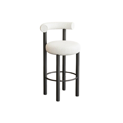 Homio Decor Dining Room Boucle Bar Stool