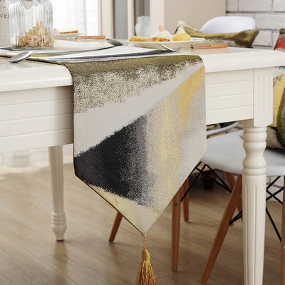 Homio Decor Dining Room Gold / 33x160cm Ombre Style Table Runner