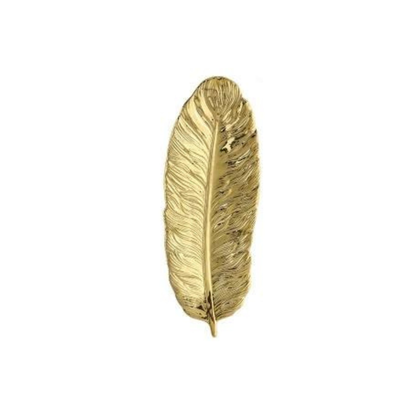 Homio Decor Dining Room Gold / Big Ceramic Leaf Shaped Platter