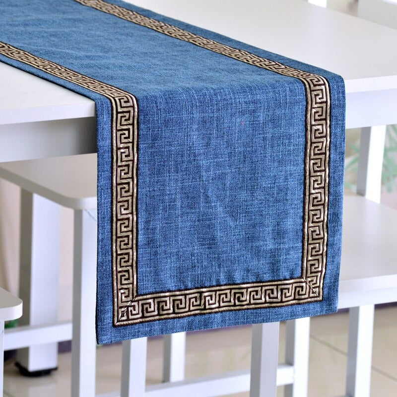 Homio Decor Dining Room Jeans (Linen) / 30x180cm Luxury Linen & Flannel Table Runner