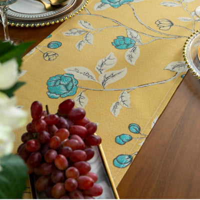 Homio Decor Dining Room Luxury Flora Leaf Table Runner