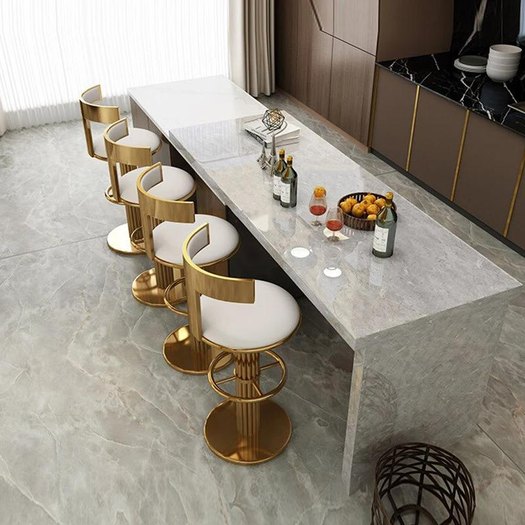 Homio Decor Dining Room Luxury Golden Bar Stool