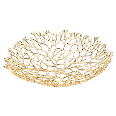 Homio Decor Dining Room Luxury Golden Metal Fruit Plate