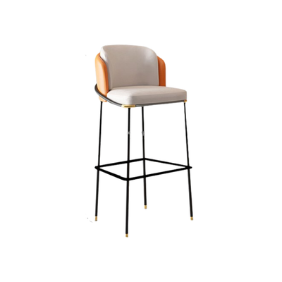 Homio Decor Dining Room Luxury Italian Leather Bar Chair