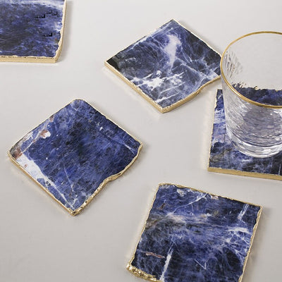 Homio Decor Dining Room Natural Agate Crystal Coasters