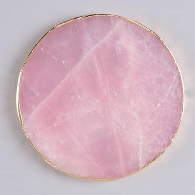 Homio Decor Dining Room Pink Pink Round Agate Coaster