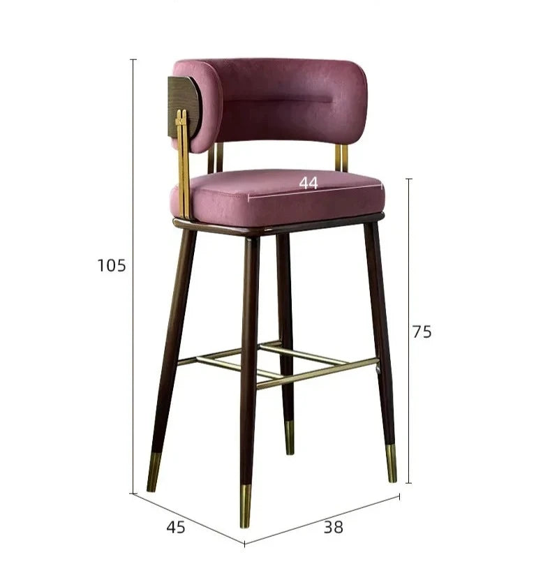 Homio Decor Dining Room Pink Tulip Bar Stool