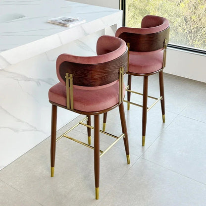 Homio Decor Dining Room Pink Tulip Bar Stool