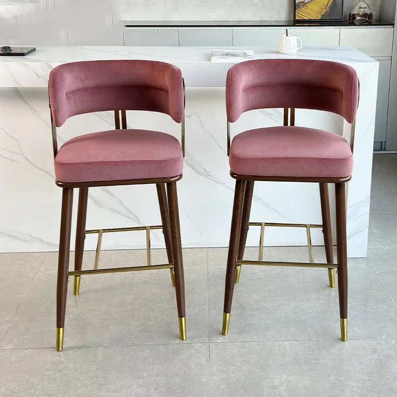 Homio Decor Dining Room Pink Tulip Bar Stool