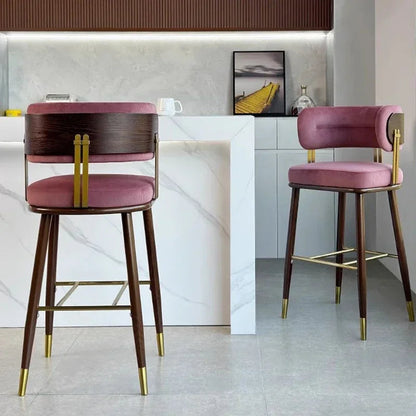 Homio Decor Dining Room Pink Tulip Bar Stool