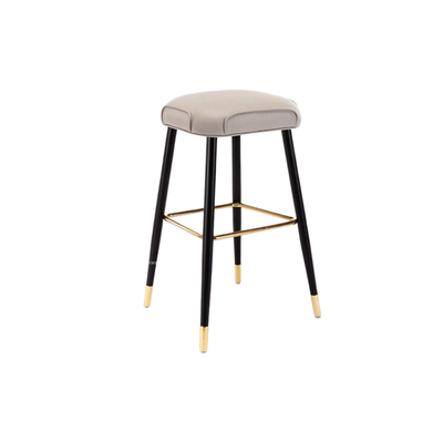 Homio Decor Dining Room PU / 65cm / Beige Backless Leather Seat Bar Stool
