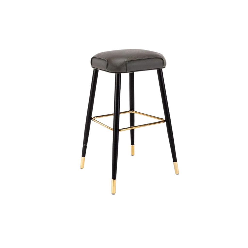 Homio Decor Dining Room PU / 65cm / Brown Backless Leather Seat Bar Stool