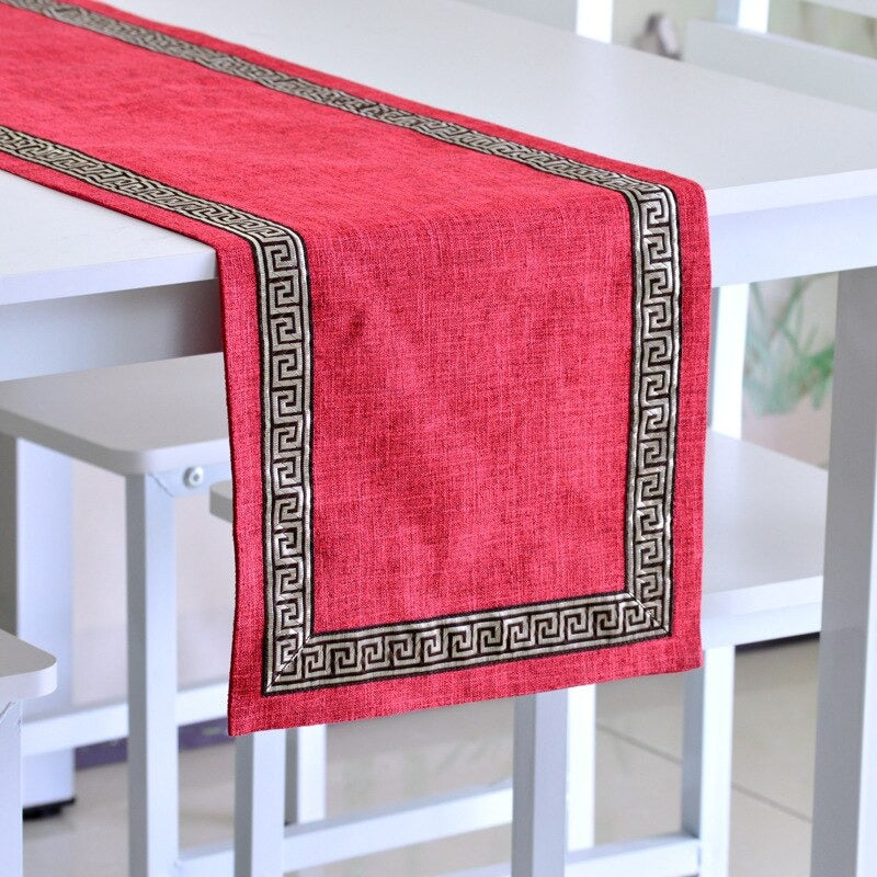 Homio Decor Dining Room Ruby (Linen) / 30x180cm Luxury Linen & Flannel Table Runner