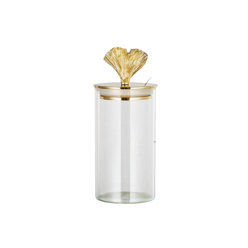 Homio Decor Dining Room S Gold Leaf Candy Jar