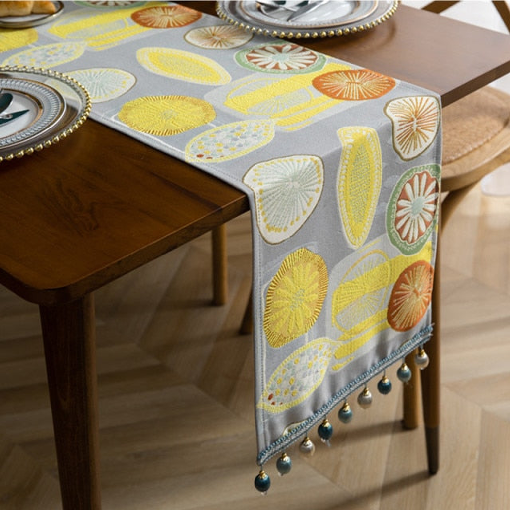 Homio Decor Dining Room Style A / 33x260cm Embroidery Table Runner
