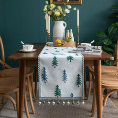 Homio Decor Dining Room Style B / 33x300cm Embroidery Table Runner