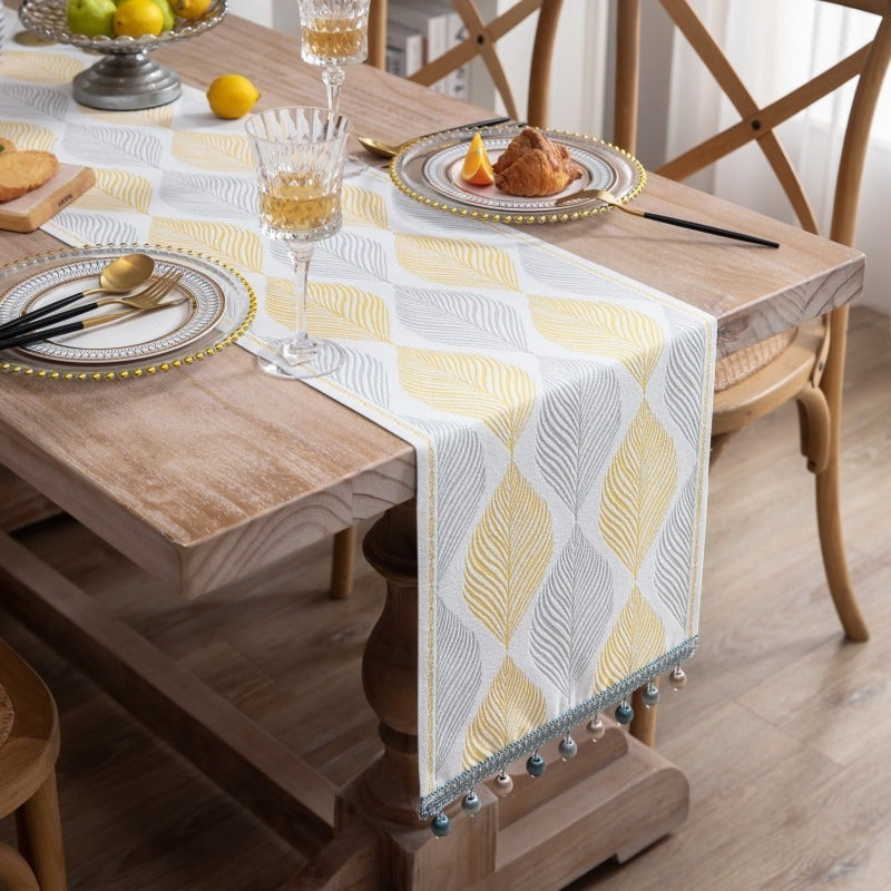 Homio Decor Dining Room Style E / 33x260cm Embroidery Table Runner