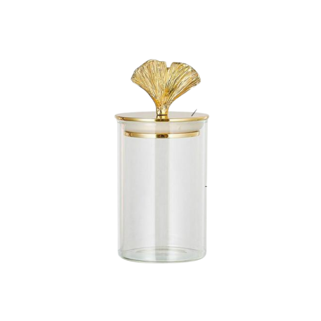 Homio Decor Dining Room XS Gold Leaf Candy Jar