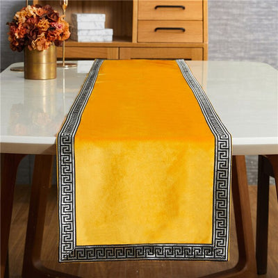 Homio Decor Dining Room Yellow (Flannel) / 30x230cm Luxury Linen & Flannel Table Runner