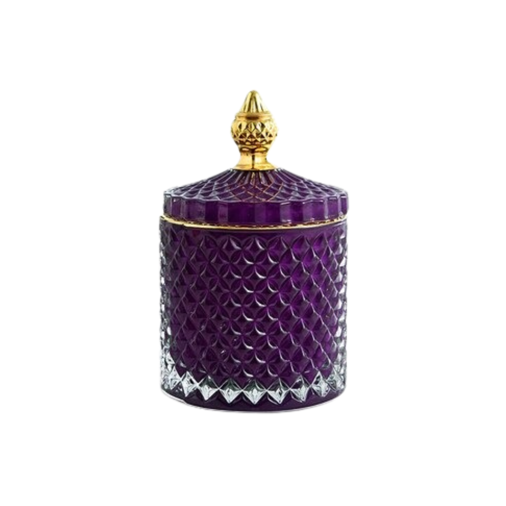 Homio Decor Dinning Room Purple Multicolour Glass Storage Jar