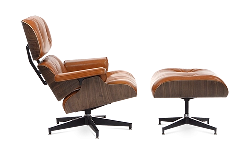 Homio Decor Eames Lounge Chair & Ottoman - Cognac