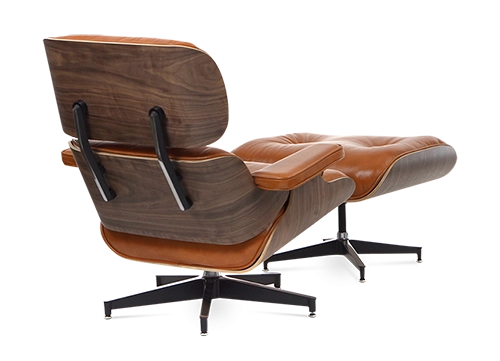 Homio Decor Eames Lounge Chair & Ottoman - Cognac