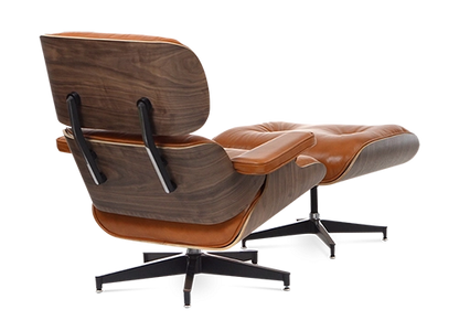 Homio Decor Eames Lounge Chair & Ottoman - Cognac